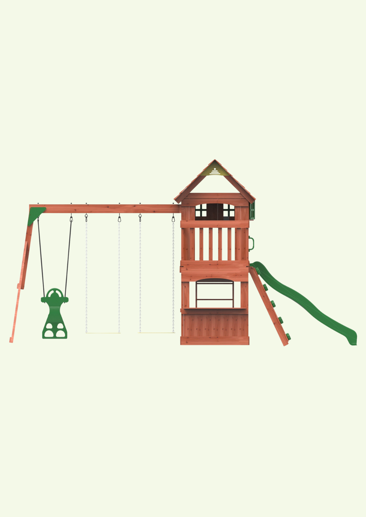 Playful Peak Swing Set
